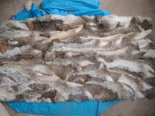 Luxus Echt Kaninchenfell Decke Teppich Echtfelldecke Carpet Kuschelig Geeignet Überwurf - Bild 9 von 10