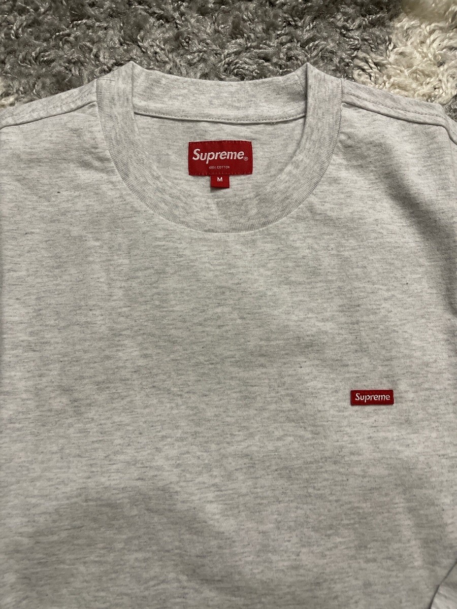 Supreme Small Box Logo L/S NWTS Ash Grey Sz Medium | eBay