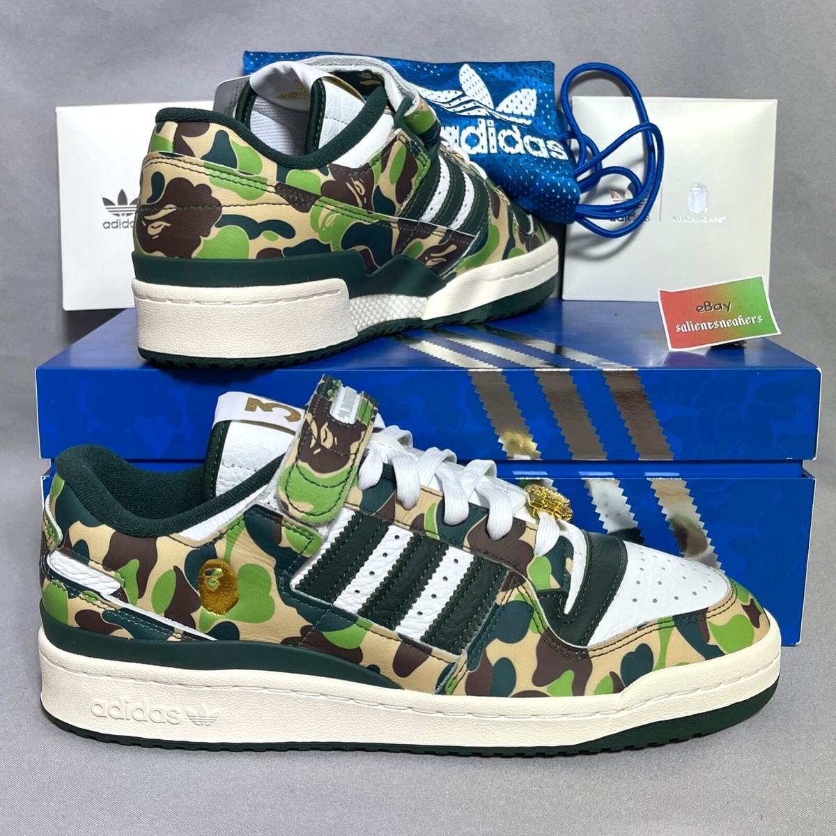 Adidas x A Bathing Ape Forum 84 BAPE Low UK8 ID4771 30th