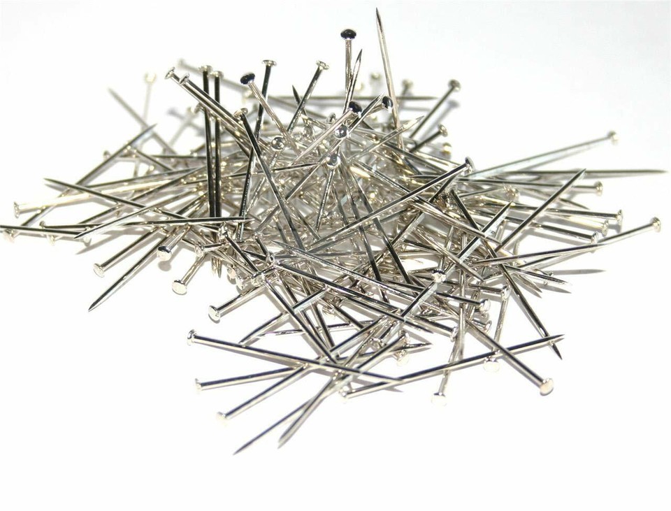 1400 Pcs of Steel Sewing Paper Pin Craft Pins Needle Point Flat Rounded ...