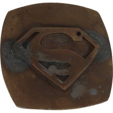 Superman Hero Super Superhero S Crest Dc Comic Book 1970s Vintage Belt Buckle