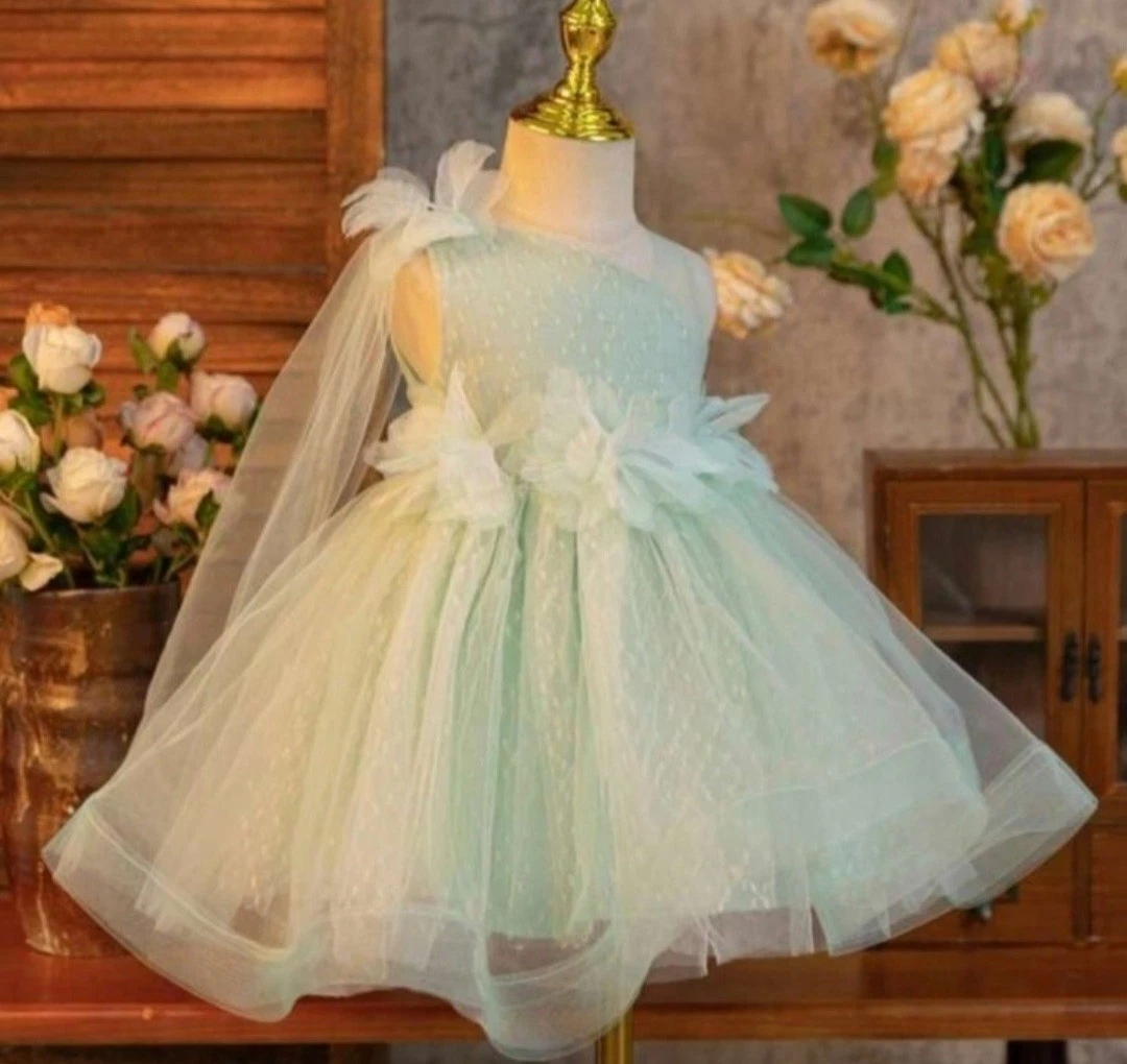 Sunny Fashion Vestito Bambina Multicolore Layered Pieghe Tulle