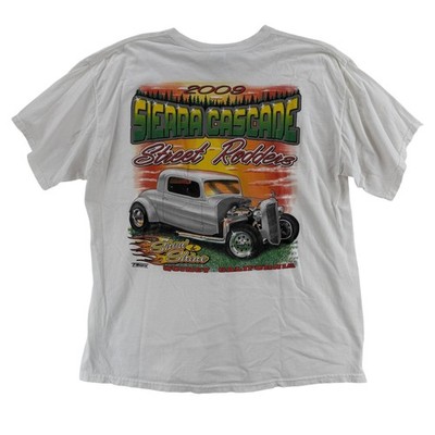 Sierra Cascade Street Rodders Shirt Mens XL White 2009 Car Show Tee Hot Rod Y2K