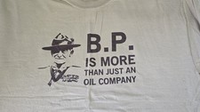 Scouting, taupe t-shirt, 'BP is more than just an oil company '  XL