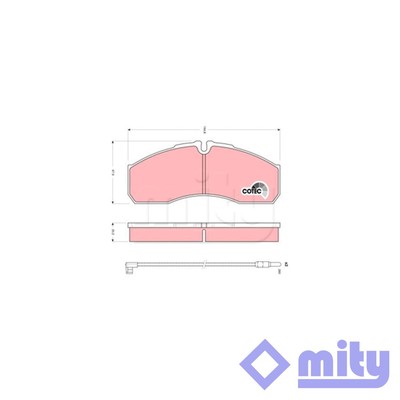 Fits Iveco Daily 1999-2006 Brake Pads Set Front Mity 42536101 5001844748