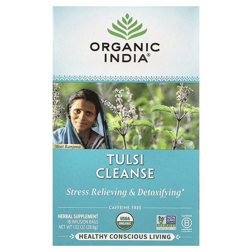 Tulsi Cleanse Tea, Caffeine-Free, 18 Infusion Bags, 1.02 oz (28.8 g)