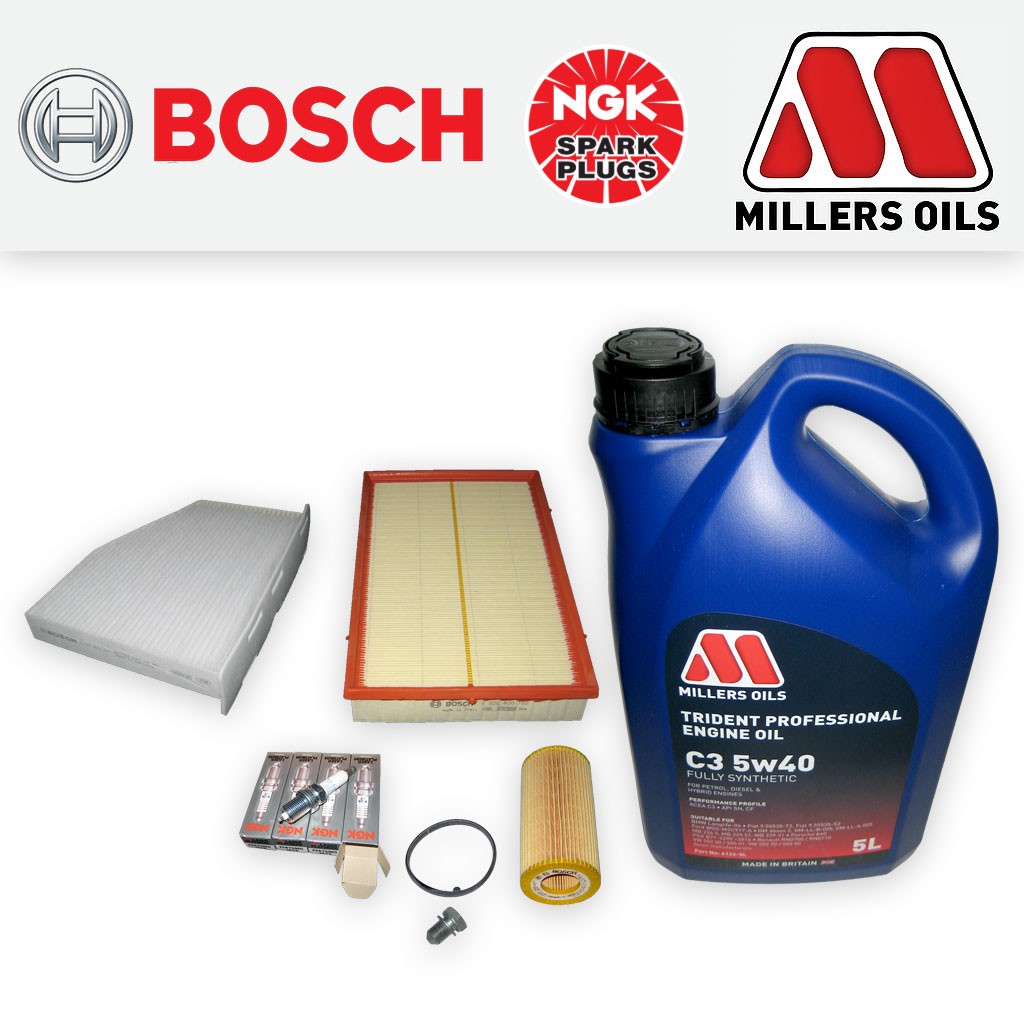SERVICE KIT for AUDI TT (8J) TTS QUATTRO OIL AIR CABIN FILTER PLUGS +OIL (08-14)