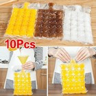 100 Ice Cube Freezer Bags 2400 Disposable Cubes Maker Clear Bag Fridge Party BBQ