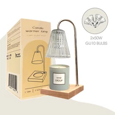 Adjustable Electric Candle Warmer Lamp with Timer & Dimmer for Home Decor