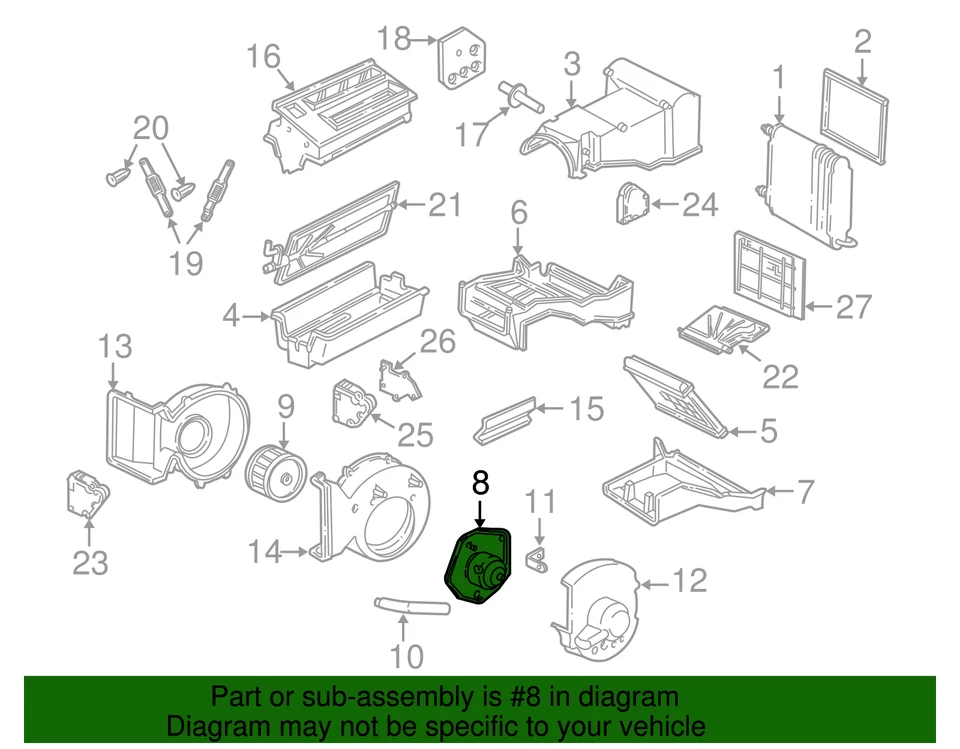 AcdelcoTM暖通空调鼓风机电机889521 — 第 4/4 张图片