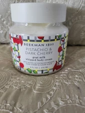 Beekman 1802 Pistachio & Dark Cherry Goat Milk Whipped Body Cream - 8oz - New