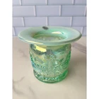 Fenton Sea Mist Green Carnival Glass ACGA 2002 Lighthouse Spittoon