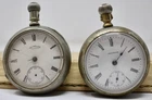 Antique 1880s Pocket Watch Lot American Waltham Model #1 and Model #3