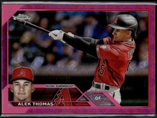 2023 Topps Chrome Logofractor Edition #186 Alek Thomas Pink Refractor #/199