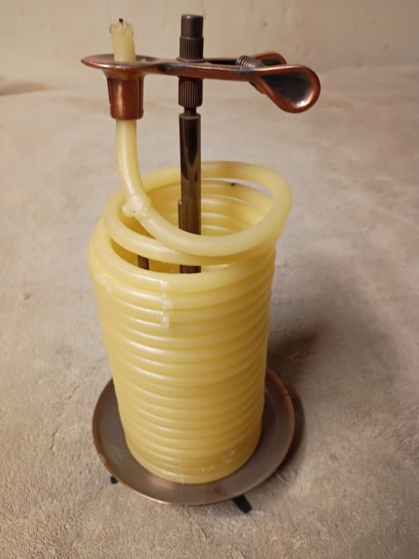 Candle By The Hour 48hr Tall Candle Eco Friendly Natural Beeswax W Cotton Wick.
