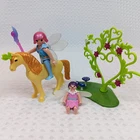 Vintage 1994 Playmobile Fairy Pixie Play Set 2 Figures and Land w/ Tree