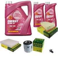 Mann Inspektionspaket 7L Mannol Energy 5W-20 FüR Ford Mondeo IV Turnier 2.0