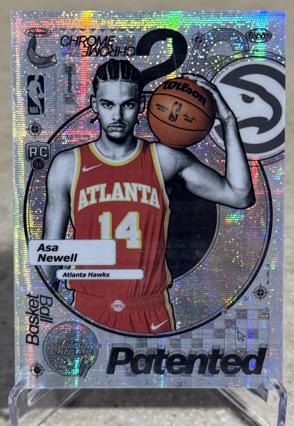 2025-26 Topps Chrome Asa Newell Patented Rookie SSP Case Hit Hawks