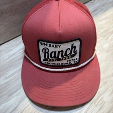 Whiskey Ranch Trucker Hat Red Rope Mesh Snapback Classics Yupoong The Classics