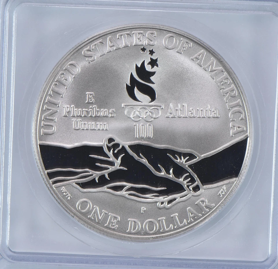 1995-P Olympic Cycling Commemorative Silver Dollar PR70 DCAM ICG *0602 - Image 4 of 4