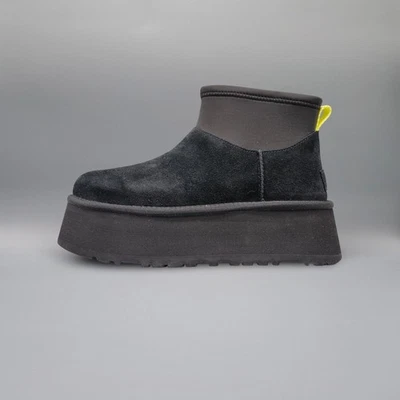 Original UGG Classic Mini Dipper Boot Black Yellow 1168170-BLK NEU