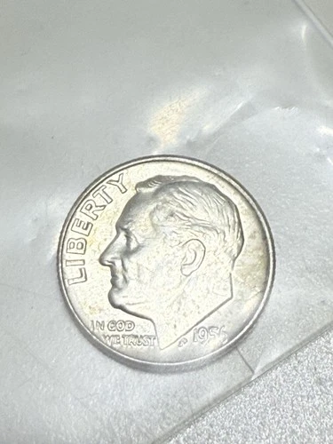 1956 D Roosevelt Dime 90% Silver US Coin UNCIRCULATED #7