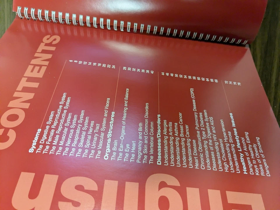 English/Spanish Anatomical Chart Desktop Collection, 2007, Spiral Bound - Image 4 of 4