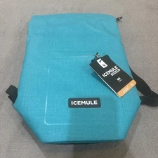 ICEMULE Jaunt 9L Turquoise Collapsible Backpack Cooler 100% Waterproof NWT.