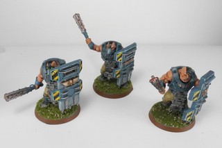 3 BULLGRYNS Plastik Astra Militarum Imperiale Garde Armee bemalt Warhammer 40K 48