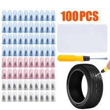 FOR 100Pcs Tire Repair Rubber Screws Nails Puncture Kit with Driver