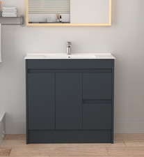 900mm Bathroom Vanity Unit with Basin Sink Freestanding Storage Cabinet Cupboard