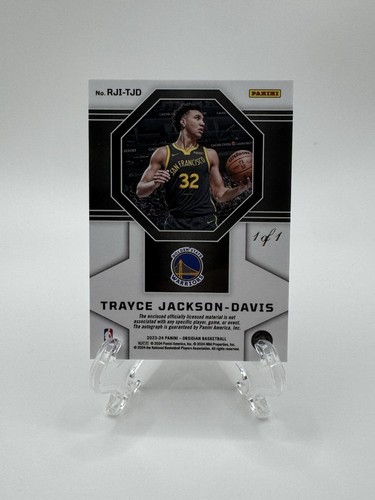 2023-24 Obsidian #RJI-TJD Trayce Jackson-Davis Rookie Jersey Ink One Of One 1/1 - Picture 2 of 2