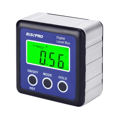 Digital Level Box Angle Gauge Protractor Inclinometer Bevel with Blue 