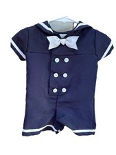 Vintage Rare Editions for Boys Navy Sailor Suit Size 3- 6 Months Nautical Preppy
