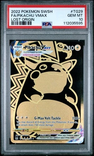 PSA 10 Pikachu Vmax Secret Rare #TG29 2022 Pokemon Lost Origin 112035595