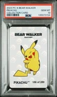 PSA 10 PIKACHU x BEAR WALKER | Skateboard Collection Graded Pokemon Card /250