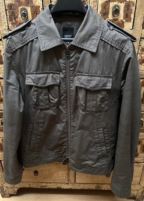 Esprit Sportliche Herren Jacke Jeansjacke Khaki Oliv M 50 Neuwertig