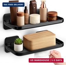 2pc Wall Mounted Floating Shelf, Self Adhesive Small Shelf  No Drill Shelves fo