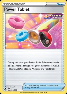 Pokemon Power Tablet (236/319) Fusion Strike MP REVERSE HOLO