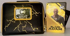 Loungefly DC Black Adam Glow In The Dark Zip Wallet Card Holder Cosplay NWT 