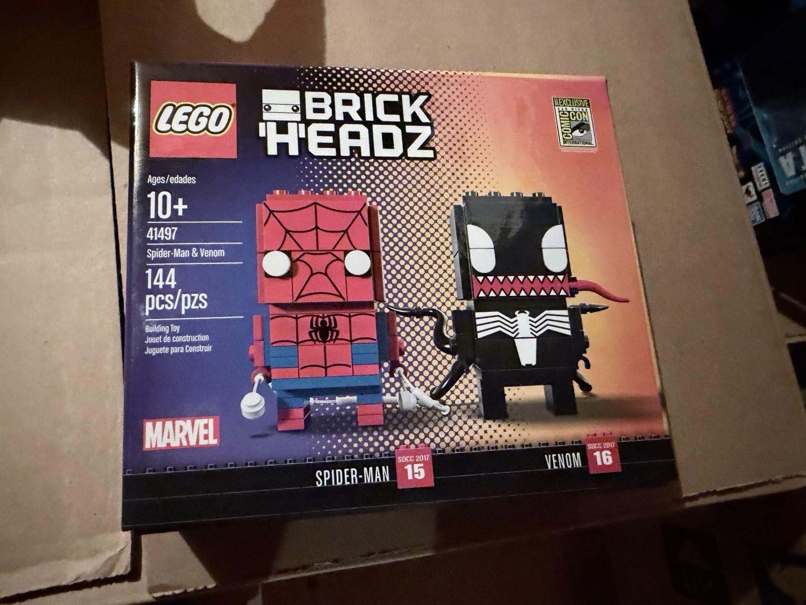 LEGO 41497 Brickheadz SPIDERMAN & VENOM SDCC 2017 Exclusive VERY RARE!
