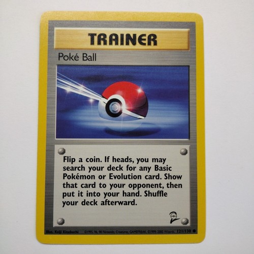 Poke Ball 121/130 Base Set 2 - Common Pokemon Card - NM - Picture 1 of 2