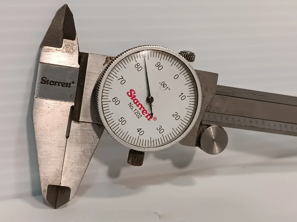 Pinza de esfera Starrett 1202-6, 6" acero inoxidable endurecido, 0 a 6 pulgadas, 0,001" graduación Foto 2 de 4