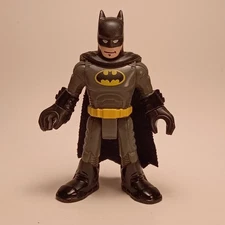 Fisher-Price Imaginext DC Super Friends Batman smiling action figure black gray