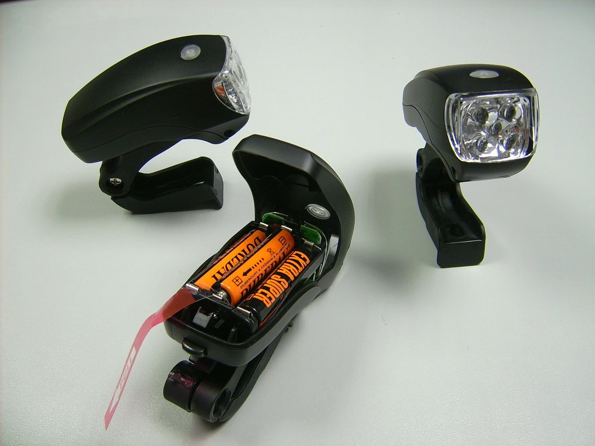 Set 2 Luci Bici Pocketman 5 LED: Faro Anteriore + Torcia Posteriore Di Sicurezza - 6000 Lumen