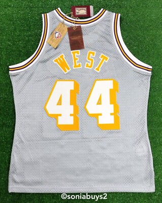 Mitchell & Ness WEST NBA LA Lakers 75th Anniversary Swingman Jersey,Silver,Sizes