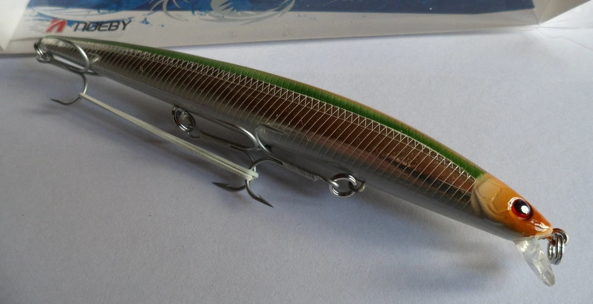 Leurre Poisson Nageur 20cm 26g Pour Mer Et Rivière, Flottant, Chartreuse, Bruiteur