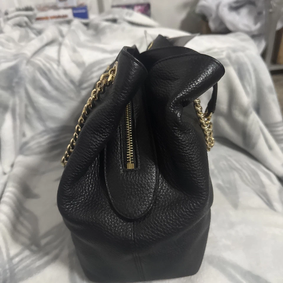 Michael Kors Jetset Black & Gold Stud Purse Retail $398.00 NWT - Image 4 of 4