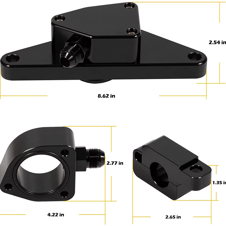 Coolant Bypass Kit with Nylon Braided Hose for Ram 6.7L Cummins Diesel Engines Foto 3 de 4