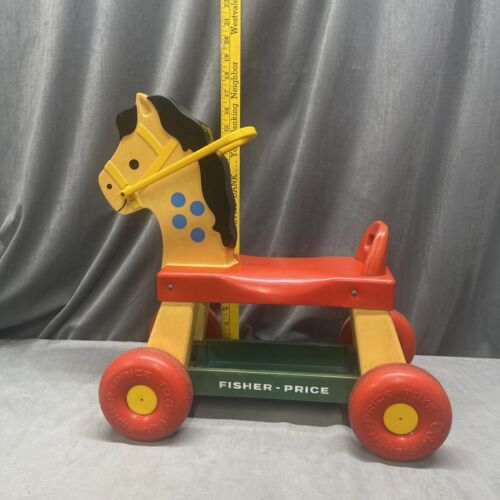 Whinny Fisher Price Pull Pony Riding Horse Toddler Ride On #978 Made In USA 1976 - Picture 2 of 24
